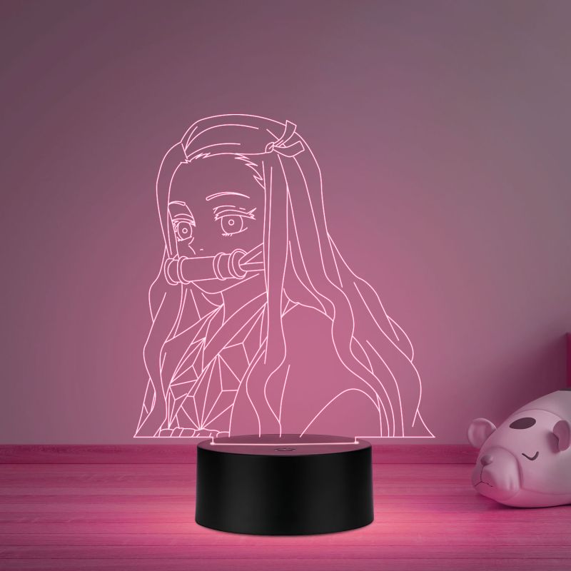 3D Led Night lamp Action Figure Nezuko Kamado563 Anime Home Decor Light 16 Color Changing Light with Remote Control